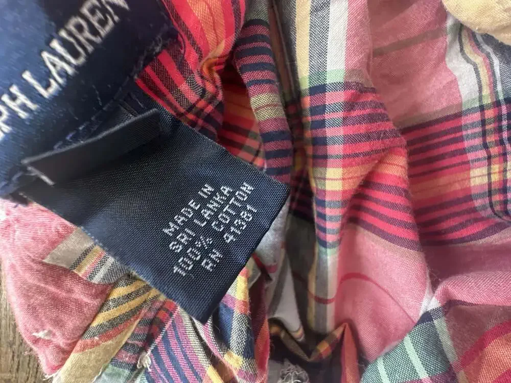 Ralph Lauren Girls Pink Plaid Cotton Sundress Size 14